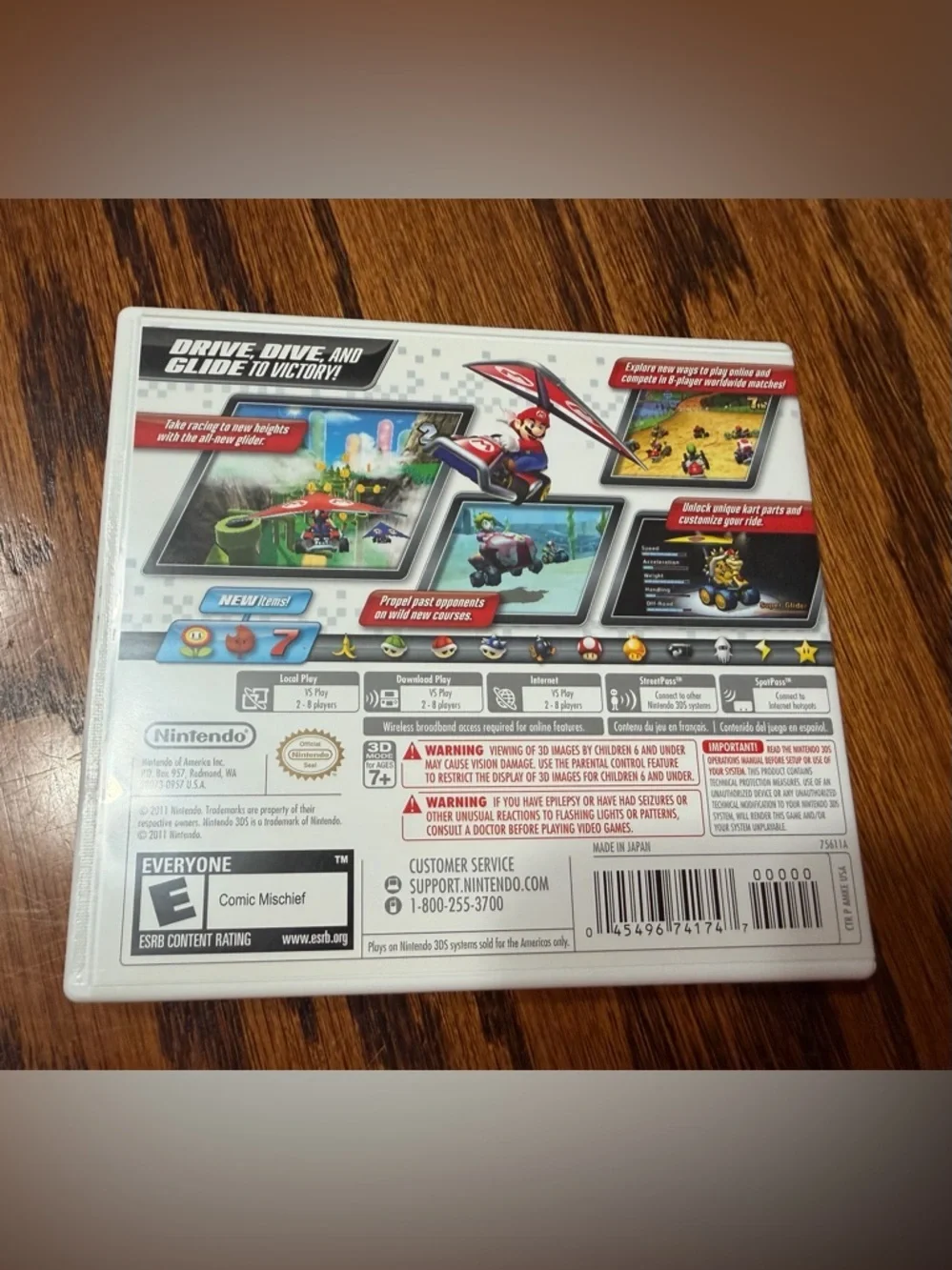 Mario Kart 7 Nintendo 3DS Authentic Case and Manual Only NO GAME